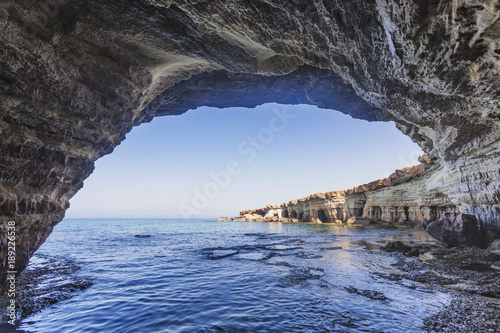 Sea caves of Cavo greco cape. Ayia napa, Cyprus.