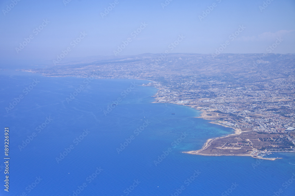 Cyprus. Aerial view. Mediterranean Sea