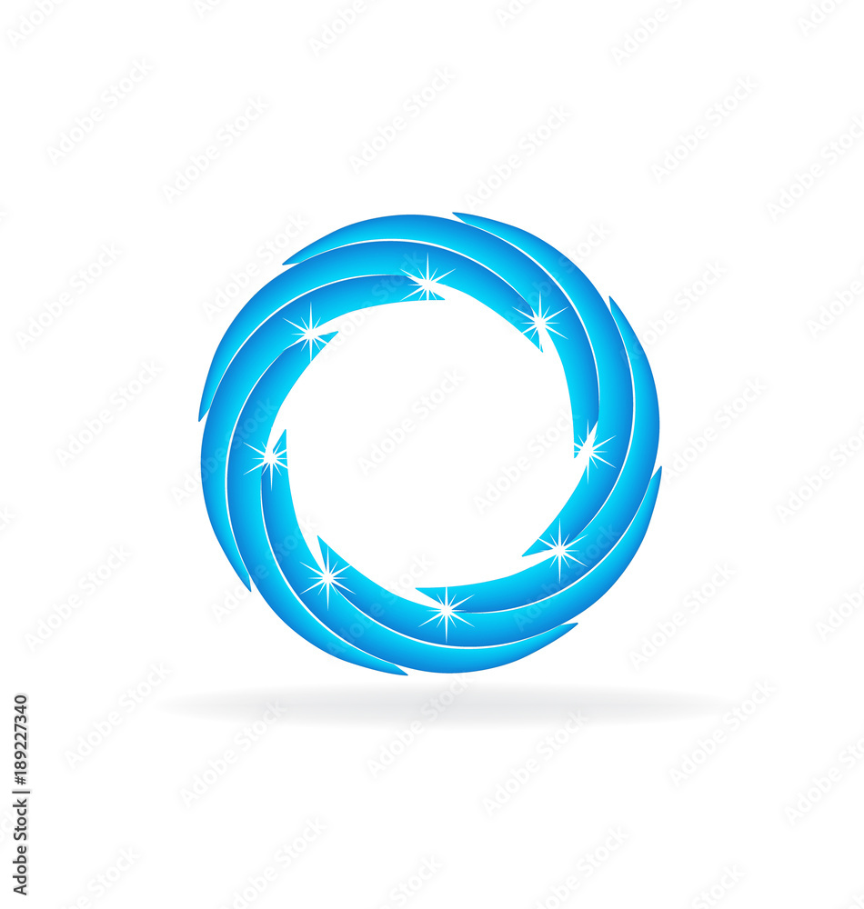 Blue swirly wave vector Blue swirly wave vector