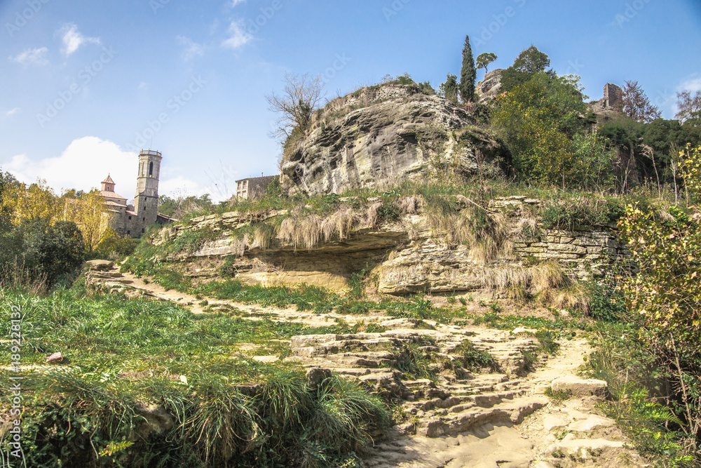 Obraz premium Landscape in Rupit, Costa Brava, Catalonia, Spain