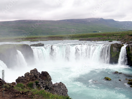 Iceland view of the Godafoss waterfall 2017