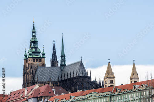 The roofs and spires of old Prague