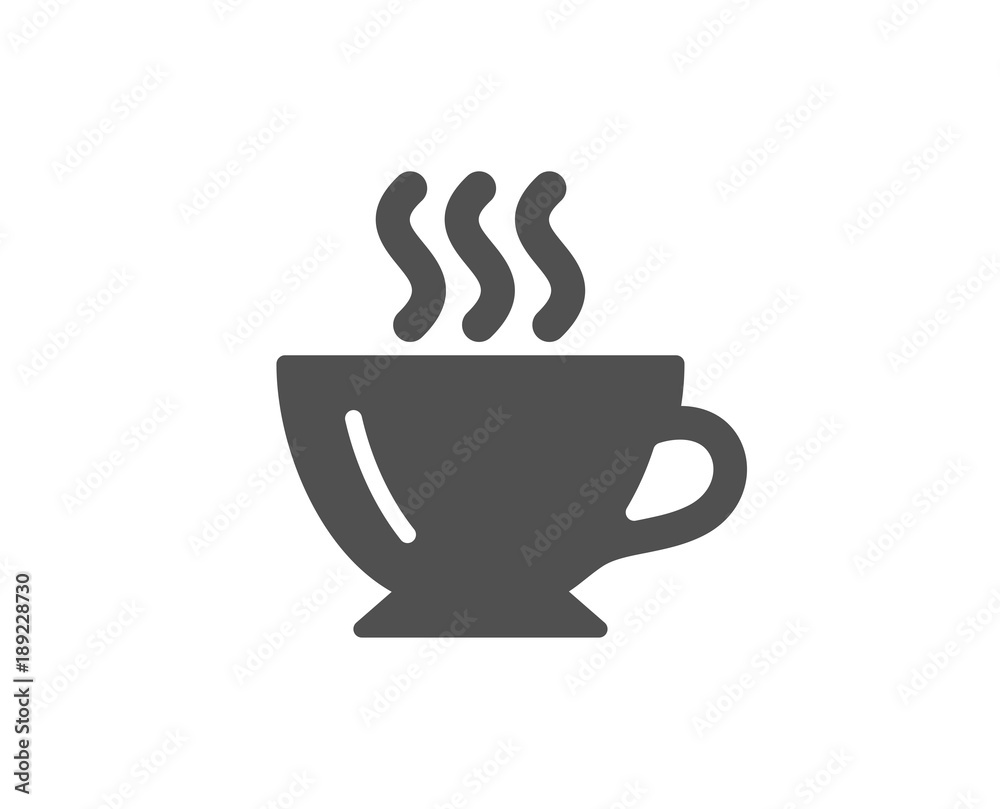 Coffee cup simple icon. Hot drink sign. Cappuccino symbol. Quality design elements. Classic style. Vector Coffee cup simple icon. Hot drink sign. Cappuccino symbol. Quality design elements. Classic style. Vector