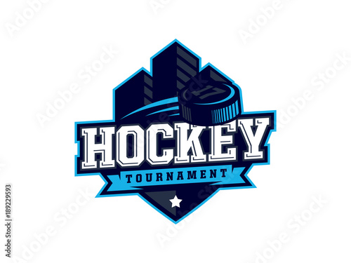 Modern professional hockey logo for sport team