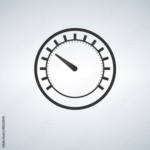 Multiporpuse guage black corcle Icon, vector illustration isolated on white background