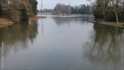 Drohne Wörlitz Park Weltkulturerbe Winter See 