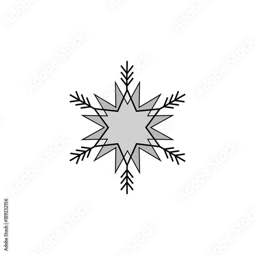 Snowflake black sign