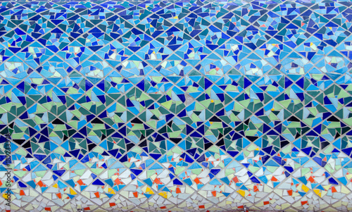Photography colorful ceramic mosaic pattern decoration