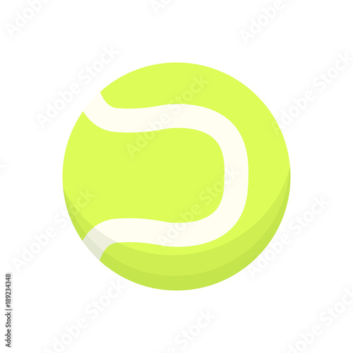 Vector cartoon tenis ball isolated illustration.