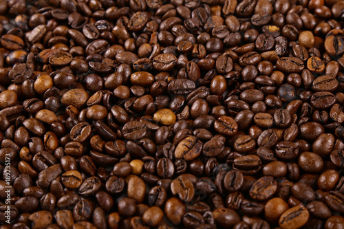 Coffee beans, Grains of coffee background, texture