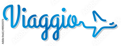 Logo agenzia di viaggio con aereo