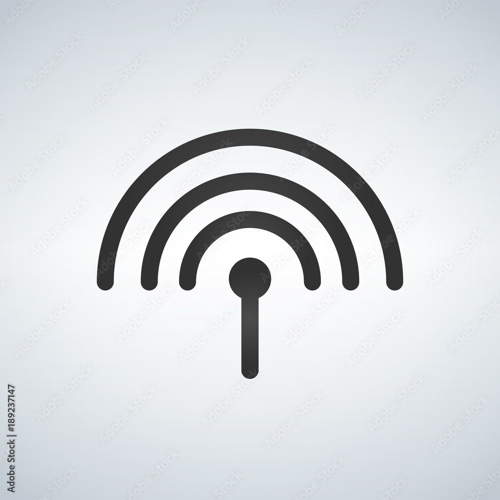 Antenna icon, vector illustration isolated on White background.