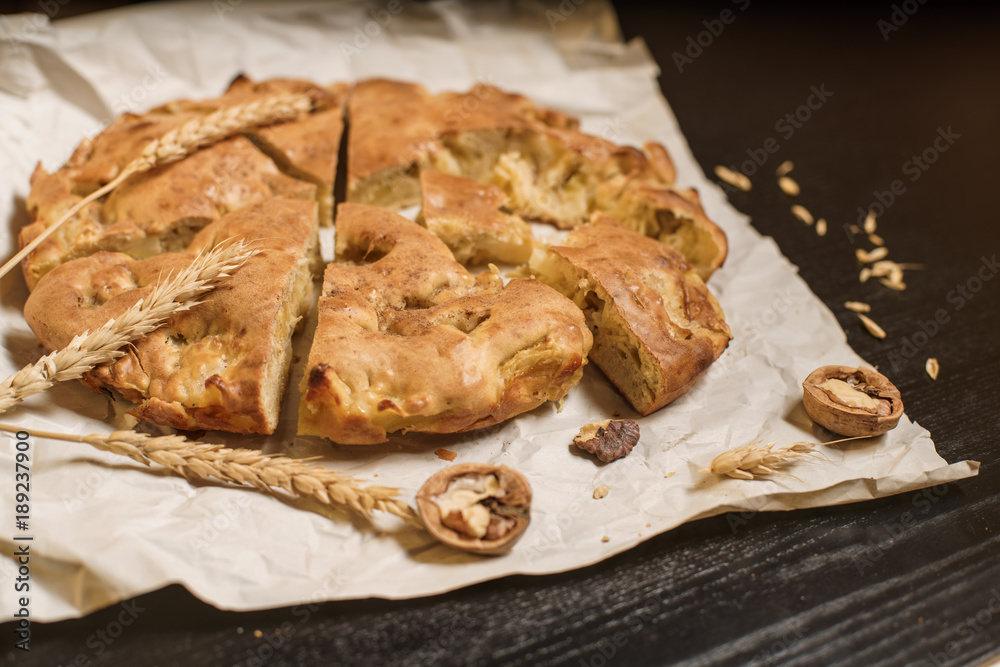 Homemade apple pie. Comfort food. Top view Homemade apple pie. Comfort food. Top view