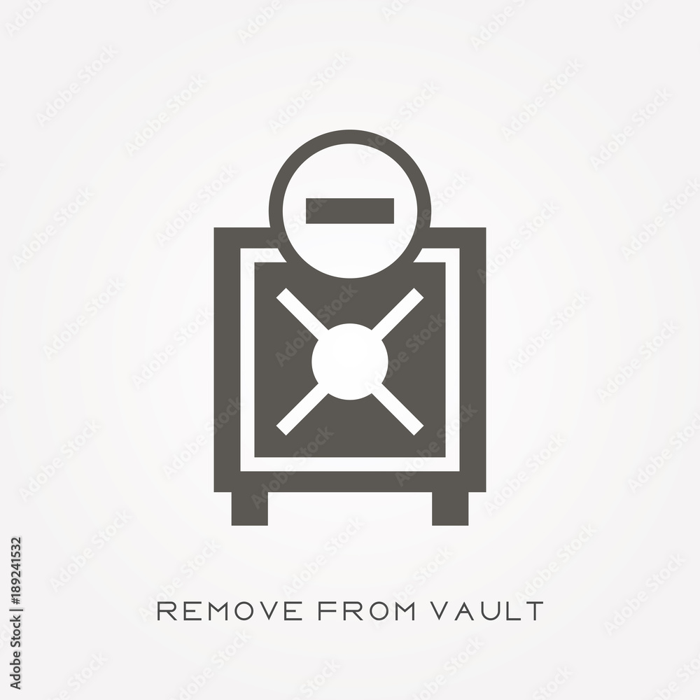 Silhouette icon remove from vault Silhouette icon remove from vault