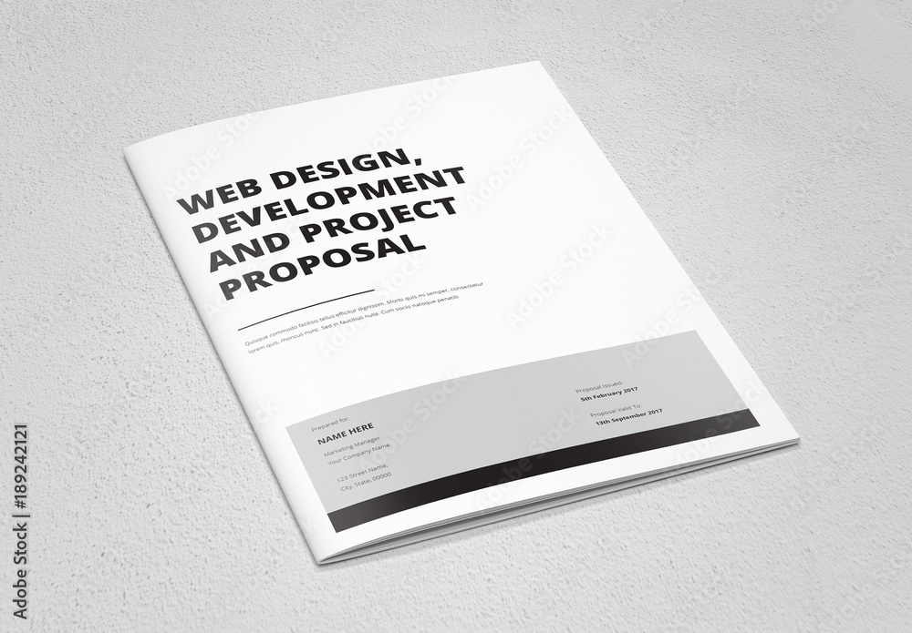 Customize online this Minimalist One Page Business Proposal template