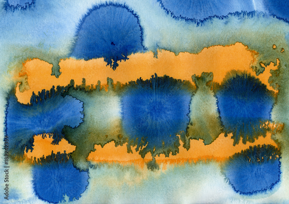paint, color background, watercolor, abstract painting color texture, yellow, orange, blue, violet