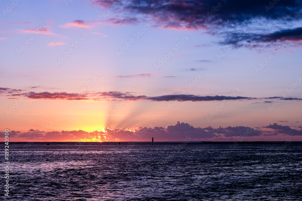 Naklejka premium Coucher de soleil