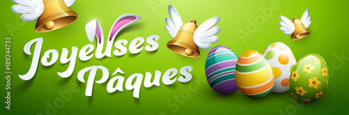 Obraz na płótnie Joyeuses Pâques w salonie