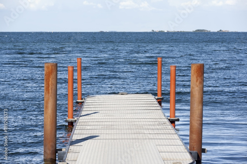 Photography Bridge into the water in Oresund Denmark