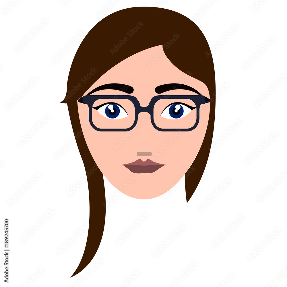 Woman hipster avatar