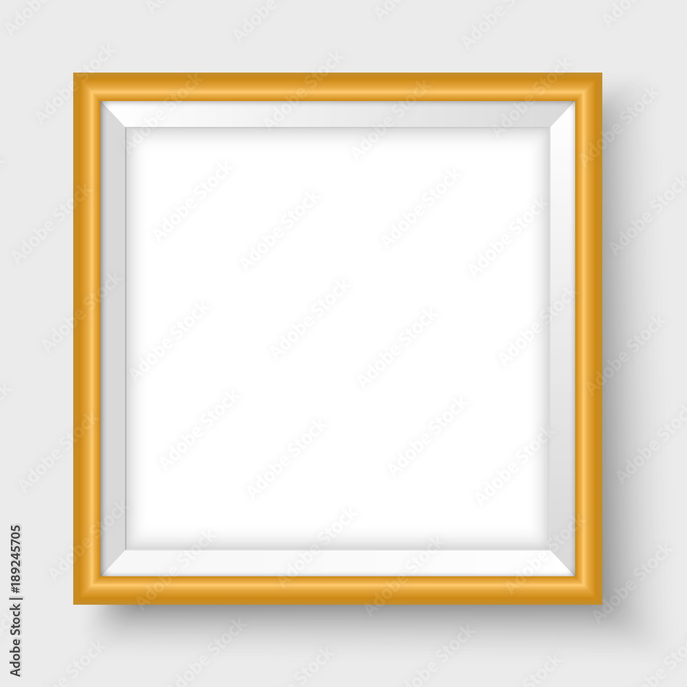 Frame mock up for poster vector template golden Frame mock up for poster vector template golden