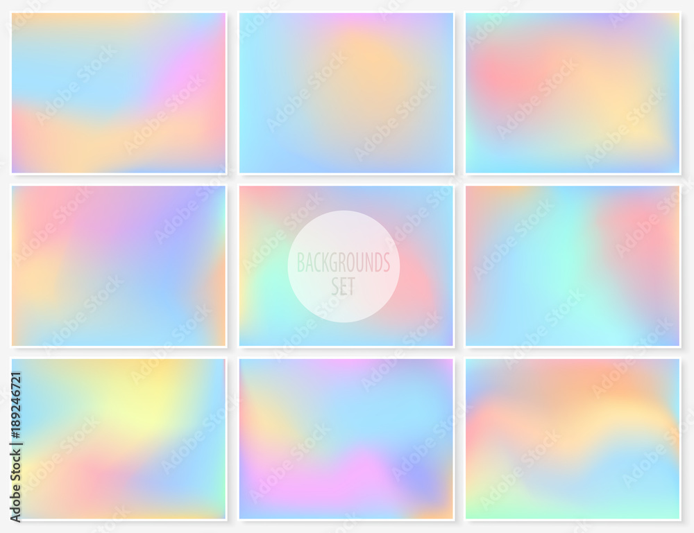 Fototapeta premium Blur backgrounds set smooth elegant colors colorful 1