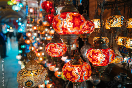 Beautiful turkish mosaic lamps © teksomolika