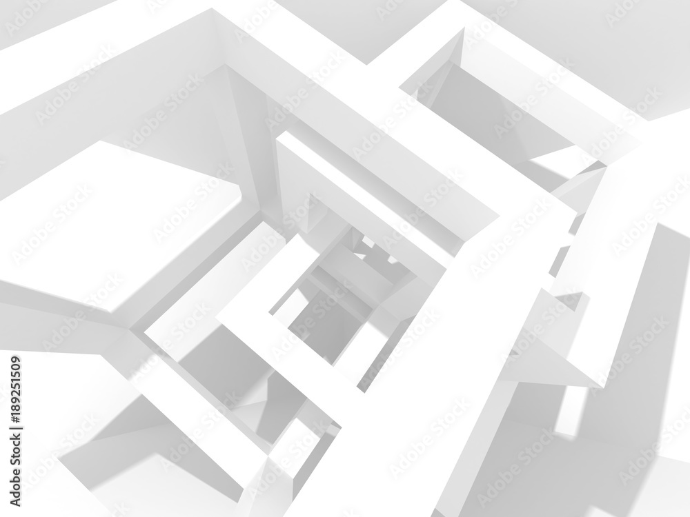 Futuristic White Architecture Design Background