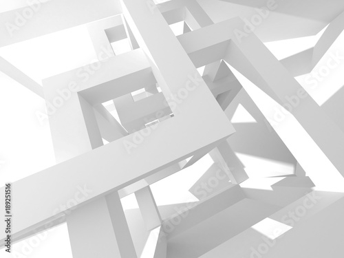 Abstract Modern White Architecture Background