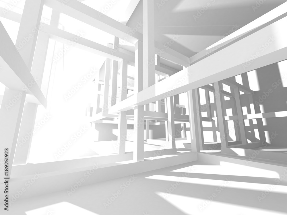 Obraz premium Abstract Modern White Architecture Background