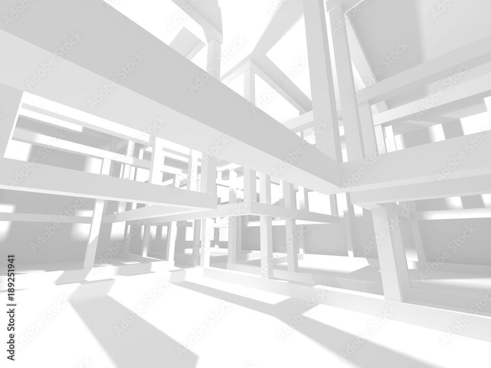 Fototapeta premium Abstract Modern White Architecture Background