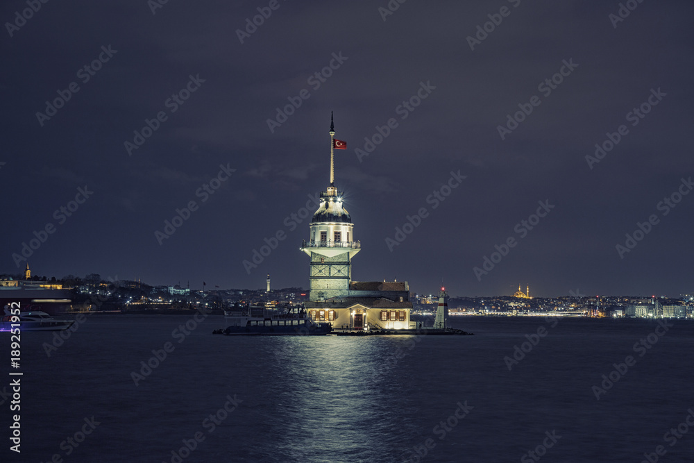 Night view from Maiden tower long exposed shot with distinctive color