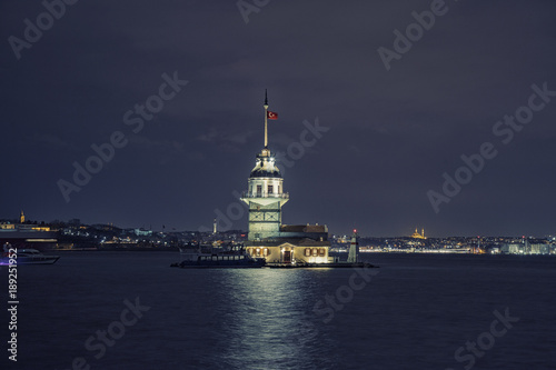Night view from Maiden tower long exposed shot with distinctive color © Solidasrock