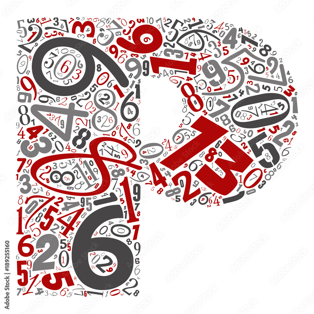Vector conceptual red, gray and black playful funny education font made of number collection or group on character shapes isolated on white background. A modern art alphabet learning element design Vector conceptual red, gray and black playful funny education font made of number collection or group on character shapes isolated on white background. A modern art alphabet learning element design