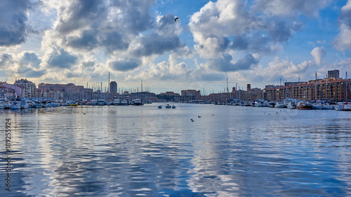 Marseille / France / January 2018 : View Of Vieux Port at Dawn