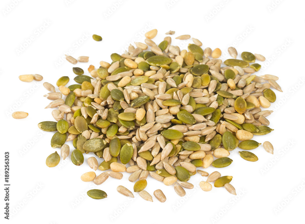 salad seed mix isolated on white salad seed mix isolated on white