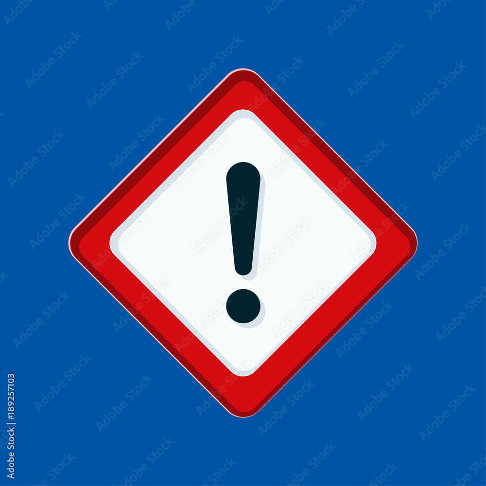 Exclamation Danger sign illustration Exclamation Danger sign illustration
