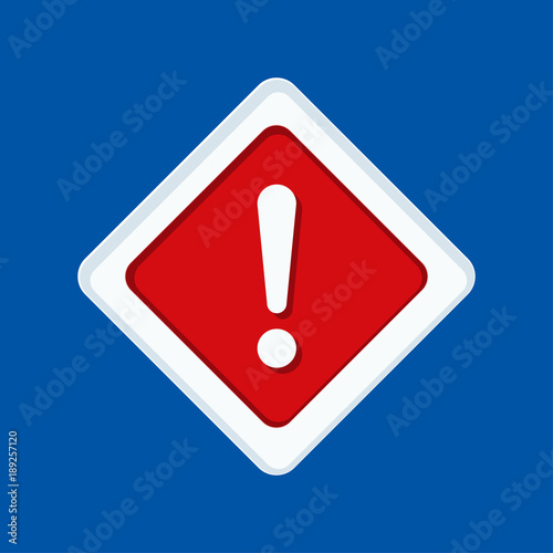 Exclamation Danger sign illustration