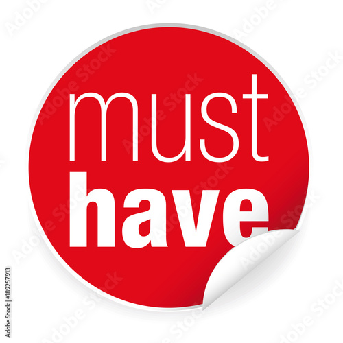Must have label sticker