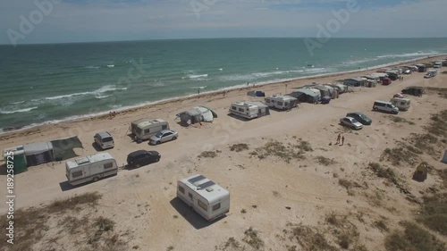 Wallpaper Mural summer, sea, traveling in caravans, beautiful views kvadrokopter Torontodigital.ca