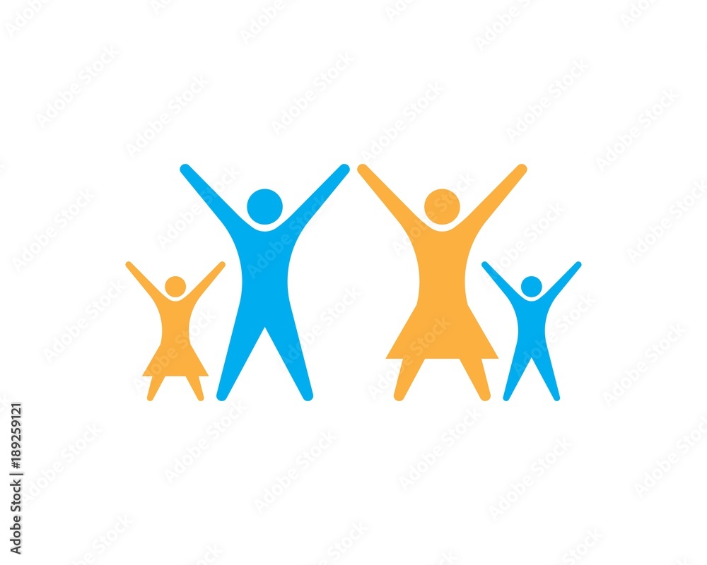 Fototapeta premium community care Logo template