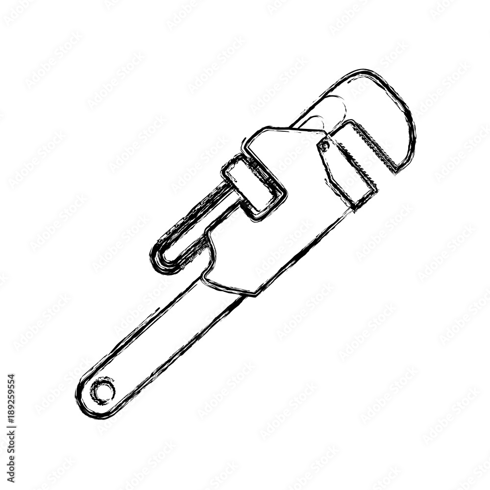 Wrench tool isolated Wrench tool isolated