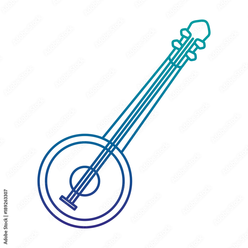 banjo musical instrument isolated icon banjo musical instrument isolated icon