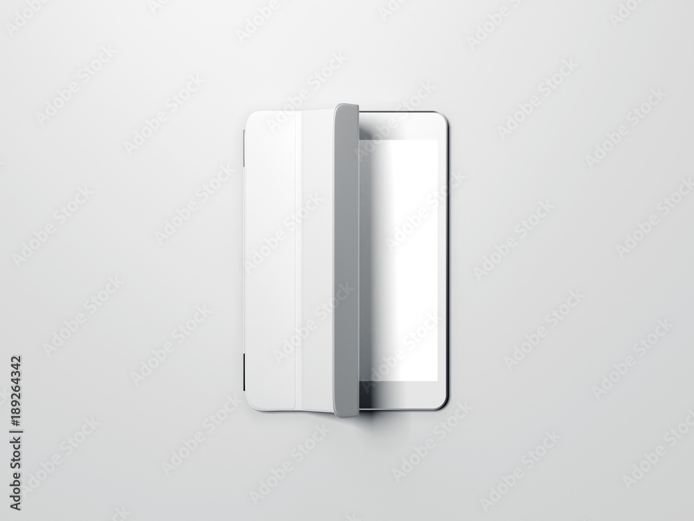 White tablet with blank screen. 3d rendering White tablet with blank screen. 3d rendering