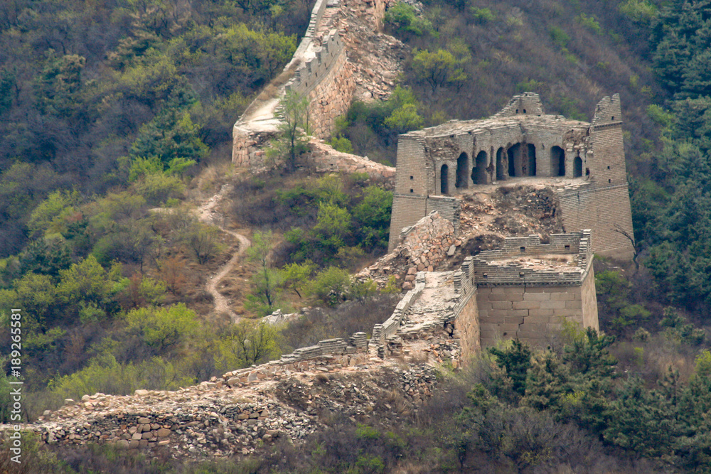 Crumbled Great Wall of China