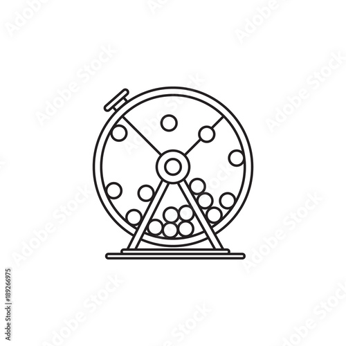 lottery icon. Element of gambling for mobile concept and web apps. Thin vector icon for website design and development, app development. Premium icon