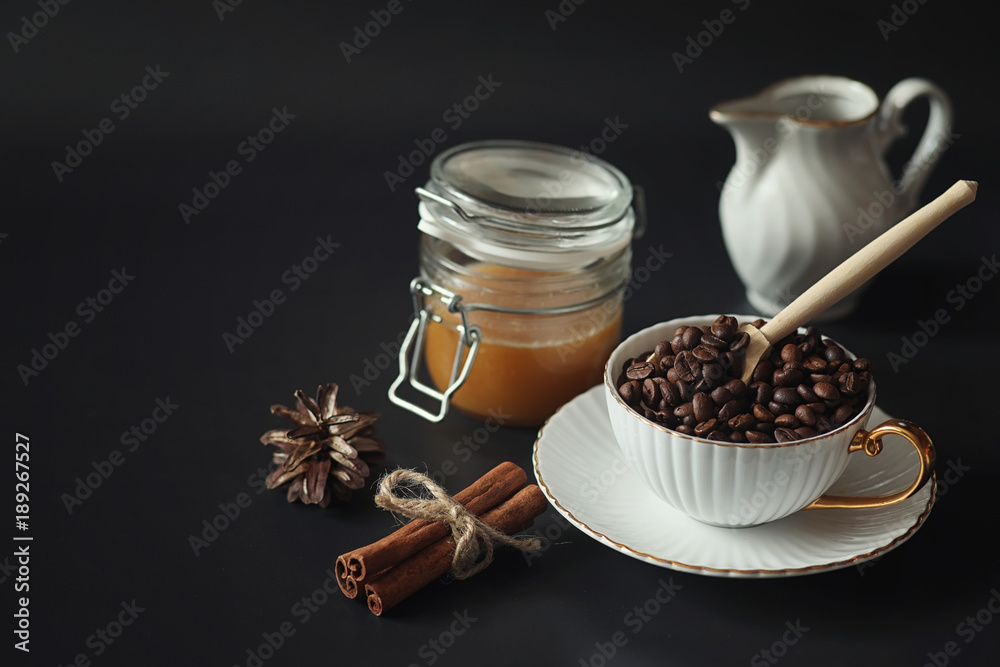 Set for breakfast. Sweets and pastries with nuts for tea on a bl Set for breakfast. Sweets and pastries with nuts for tea on a bl