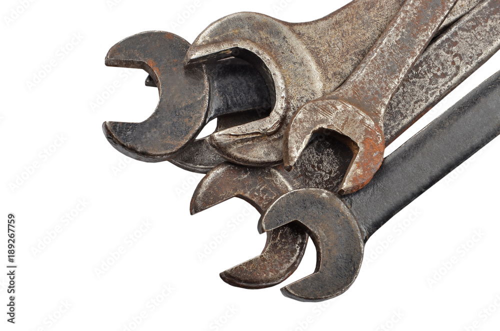 Old rusty wrench