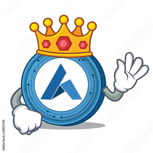 King Ardor coin mascot cartoon
