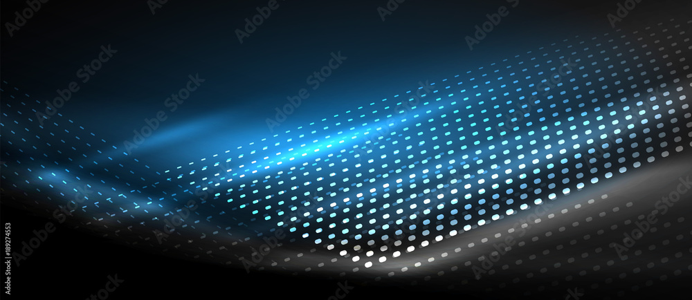 Neon smooth wave digital abstract background Neon smooth wave digital abstract background